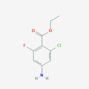 molecular formula C9H9ClFNO2 B2987346 Ethyl 4-amino-2-chloro-6-fluorobenzoate CAS No. 2248367-14-6