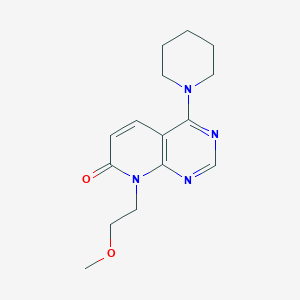 molecular formula C15H20N4O2 B2987348 8-(2-methoxyethyl)-4-(piperidin-1-yl)pyrido[2,3-d]pyrimidin-7(8H)-one CAS No. 2034375-83-0