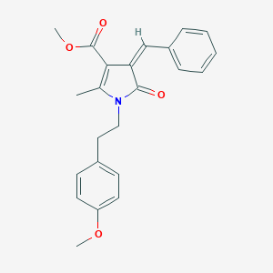 molecular formula C23H23NO4 B298735 methyl (4Z)-4-benzylidene-1-[2-(4-methoxyphenyl)ethyl]-2-methyl-5-oxo-4,5-dihydro-1H-pyrrole-3-carboxylate 