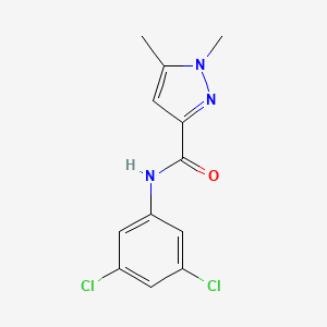 molecular formula C12H11Cl2N3O B2987366 N-(3,5-dichlorophenyl)-1,5-dimethyl-1H-pyrazole-3-carboxamide CAS No. 1013797-70-0
