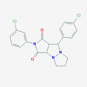 2-(3-chlorophenyl)-9-(4-chlorophenyl)tetrahydro-5H-pyrazolo[1,2-a]pyrrolo[3,4-c]pyrazole-1,3(2H,3aH)-dione