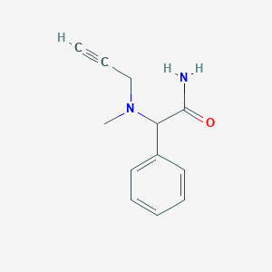 molecular formula C12H14N2O B2987393 2-[Methyl(prop-2-yn-1-yl)amino]-2-phenylacetamide CAS No. 1808365-14-1