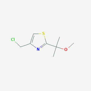 molecular formula C8H12ClNOS B2987405 4-(Chloromethyl)-2-(2-methoxypropan-2-yl)thiazole CAS No. 1503142-43-5