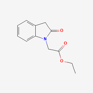 molecular formula C12H13NO3 B2987409 2-(2-氧代-2,3-二氢-1H-吲哚-1-基)乙酸乙酯 CAS No. 132382-20-8