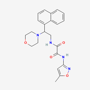 molecular formula C22H24N4O4 B2987410 N1-(5-methylisoxazol-3-yl)-N2-(2-morpholino-2-(naphthalen-1-yl)ethyl)oxalamide CAS No. 941996-65-2