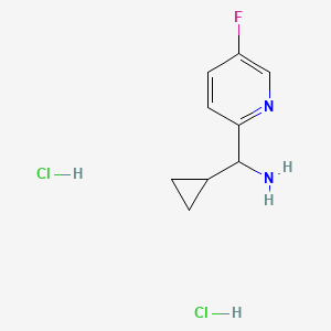 molecular formula C9H13Cl2FN2 B2987411 Cyclopropyl(5-fluoropyridin-2-yl)methanamine dihydrochloride CAS No. 2197062-72-7