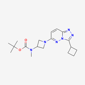 molecular formula C18H26N6O2 B2987413 tert-butyl N-(1-{3-cyclobutyl-[1,2,4]triazolo[4,3-b]pyridazin-6-yl}azetidin-3-yl)-N-methylcarbamate CAS No. 2380042-04-4