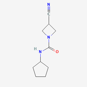 molecular formula C10H15N3O B2987419 3-cyano-N-cyclopentylazetidine-1-carboxamide CAS No. 2034513-28-3