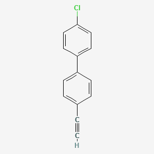 molecular formula C14H9Cl B2987421 4-Chloro-4'-ethynyl-1,1'-biphenyl CAS No. 57399-11-8