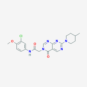 N-(3-chloro-4-methoxyphenyl)-2-(7-(4-methylpiperidin-1-yl)-4-oxopyrimido[4,5-d]pyrimidin-3(4H)-yl)acetamide