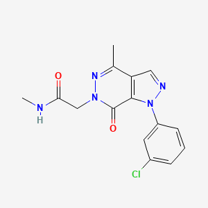 2-(1-(3-chlorophenyl)-4-methyl-7-oxo-1H-pyrazolo[3,4-d]pyridazin-6(7H)-yl)-N-methylacetamide