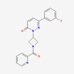 6-(3-Fluorophenyl)-2-[1-(pyridine-2-carbonyl)azetidin-3-yl]pyridazin-3-one