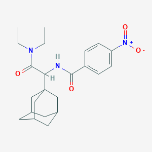 molecular formula C23H31N3O4 B2987437 N-[1-(1-adamantyl)-2-(diethylamino)-2-oxoethyl]-4-nitrobenzamide CAS No. 349103-01-1