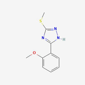 molecular formula C10H11N3OS B2987445 5-(2-methoxyphenyl)-3-methylsulfanyl-1H-1,2,4-triazole CAS No. 79388-77-5