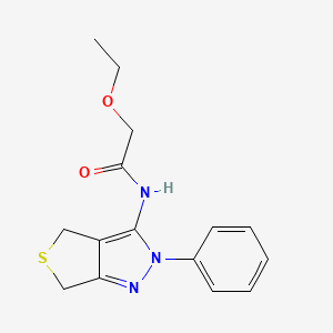 molecular formula C15H17N3O2S B2987451 2-ethoxy-N-(2-phenyl-4,6-dihydrothieno[3,4-c]pyrazol-3-yl)acetamide CAS No. 893930-00-2