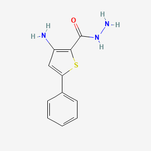 molecular formula C11H11N3OS B2987453 3-Amino-5-phenylthiophene-2-carbohydrazide CAS No. 521093-34-5