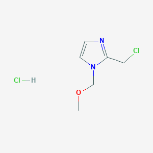 molecular formula C6H10Cl2N2O B2987469 2-(Chloromethyl)-1-(methoxymethyl)-1H-imidazole hydrochloride CAS No. 119336-41-3