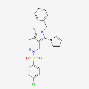 B2987475 N-[(1-benzyl-4,5-dimethyl-2-pyrrol-1-ylpyrrol-3-yl)methyl]-4-chlorobenzenesulfonamide CAS No. 478077-21-3