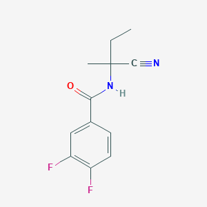 molecular formula C12H12F2N2O B2987489 N-(1-cyano-1-methylpropyl)-3,4-difluorobenzamide CAS No. 1252168-50-5