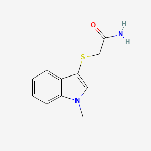 2-(1-Methylindol-3-yl)sulfanylacetamide