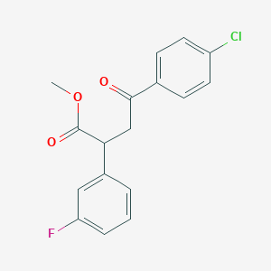 molecular formula C17H14ClFO3 B2987501 Methyl 4-(4-chlorophenyl)-2-(3-fluorophenyl)-4-oxobutanoate CAS No. 344280-94-0