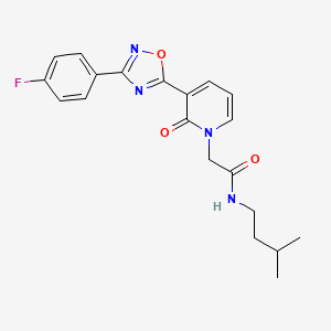 2-(3-(3-(4-fluorophenyl)-1,2,4-oxadiazol-5-yl)-2-oxopyridin-1(2H)-yl)-N-isopentylacetamide