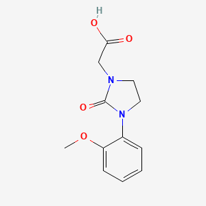 molecular formula C12H14N2O4 B2987535 2-(3-(2-Methoxyphenyl)-2-oxoimidazolidin-1-yl)acetic acid CAS No. 1795297-71-0