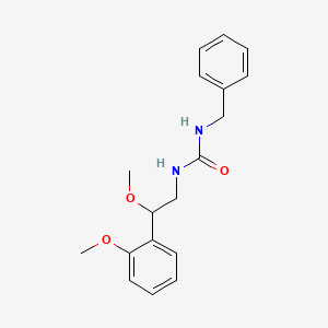 molecular formula C18H22N2O3 B2987536 1-苄基-3-(2-甲氧基-2-(2-甲氧基苯基)乙基)脲 CAS No. 1705169-01-2