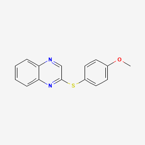 molecular formula C15H12N2OS B2987546 甲基 4-(2-喹喜啶基硫代基)苯基 醚 CAS No. 338394-60-8