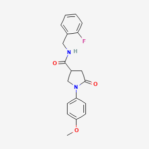 molecular formula C19H19FN2O3 B2987553 N-(2-fluorobenzyl)-1-(4-methoxyphenyl)-5-oxopyrrolidine-3-carboxamide CAS No. 1047425-70-6