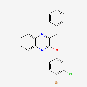 molecular formula C21H14BrClN2O B2987572 2-苄基-3-(4-溴-3-氯苯氧基)喹喔啉 CAS No. 478046-95-6