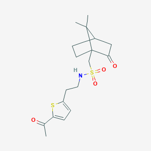 N-(2-(5-acetylthiophen-2-yl)ethyl)-1-(7,7-dimethyl-2-oxobicyclo[2.2.1]heptan-1-yl)methanesulfonamide