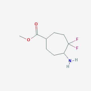 Methyl 5-amino-4,4-difluorocycloheptane-1-carboxylate