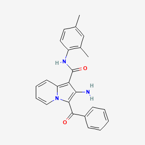 molecular formula C24H21N3O2 B2987598 2-氨基-3-苯甲酰基-N-(2,4-二甲苯基)吲哚并嗪-1-甲酰胺 CAS No. 898433-74-4