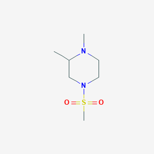 molecular formula C7H16N2O2S B2987622 4-Methanesulfonyl-1,2-dimethylpiperazine CAS No. 1341447-16-2
