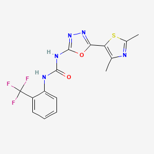 1-(5-(2,4-Dimethylthiazol-5-yl)-1,3,4-oxadiazol-2-yl)-3-(2-(trifluoromethyl)phenyl)urea