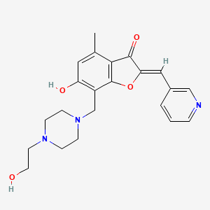 (Z)-6-hydroxy-7-((4-(2-hydroxyethyl)piperazin-1-yl)methyl)-4-methyl-2-(pyridin-3-ylmethylene)benzofuran-3(2H)-one