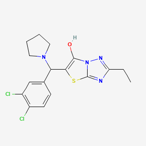 5-((3,4-Dichlorophenyl)(pyrrolidin-1-yl)methyl)-2-ethylthiazolo[3,2-b][1,2,4]triazol-6-ol