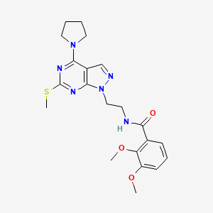 2,3-dimethoxy-N-(2-(6-(methylthio)-4-(pyrrolidin-1-yl)-1H-pyrazolo[3,4-d]pyrimidin-1-yl)ethyl)benzamide