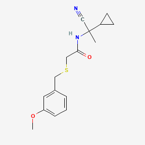 N-(1-cyano-1-cyclopropylethyl)-2-{[(3-methoxyphenyl)methyl]sulfanyl}acetamide