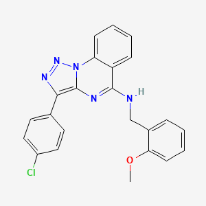 3-(4-chlorophenyl)-N-[(2-methoxyphenyl)methyl]triazolo[1,5-a]quinazolin-5-amine