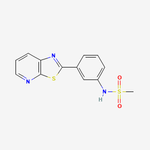 molecular formula C13H11N3O2S2 B2987681 N-(3-(thiazolo[5,4-b]pyridin-2-yl)phenyl)methanesulfonamide CAS No. 896679-12-2