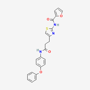 N-(4-(3-oxo-3-((4-phenoxyphenyl)amino)propyl)thiazol-2-yl)furan-2-carboxamide