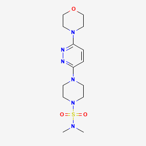 molecular formula C14H24N6O3S B2987685 N,N-dimethyl-4-(6-morpholinopyridazin-3-yl)piperazine-1-sulfonamide CAS No. 1219912-12-5