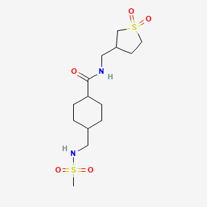 N-((1,1-dioxidotetrahydrothiophen-3-yl)methyl)-4-(methylsulfonamidomethyl)cyclohexanecarboxamide
