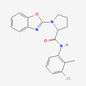 molecular formula C19H18ClN3O2 B2987691 1-(benzo[d]oxazol-2-yl)-N-(3-chloro-2-methylphenyl)pyrrolidine-2-carboxamide CAS No. 1796910-06-9