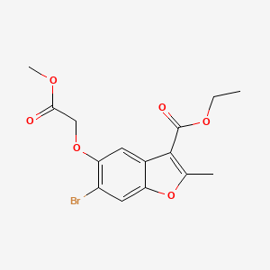 Ethyl 6-bromo-5-(2-methoxy-2-oxoethoxy)-2-methyl-1-benzofuran-3-carboxylate