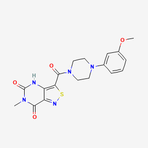 3-{[4-(3-methoxyphenyl)piperazino]carbonyl}-6-methylisothiazolo[4,3-d]pyrimidine-5,7(4H,6H)-dione
