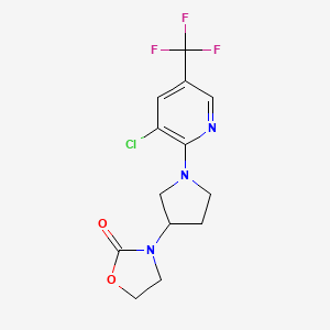 3-[1-[3-Chloro-5-(trifluoromethyl)pyridin-2-yl]pyrrolidin-3-yl]-1,3-oxazolidin-2-one