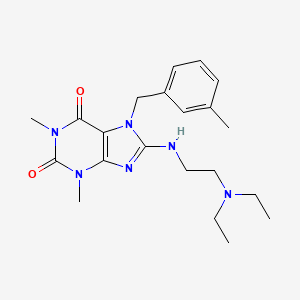 8-{[2-(diethylamino)ethyl]amino}-1,3-dimethyl-7-(3-methylbenzyl)-3,7-dihydro-1H-purine-2,6-dione